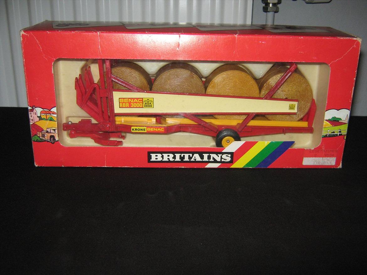 modeltraktor redskaber - britains krone round bale wagon (1983-?) billede 13
