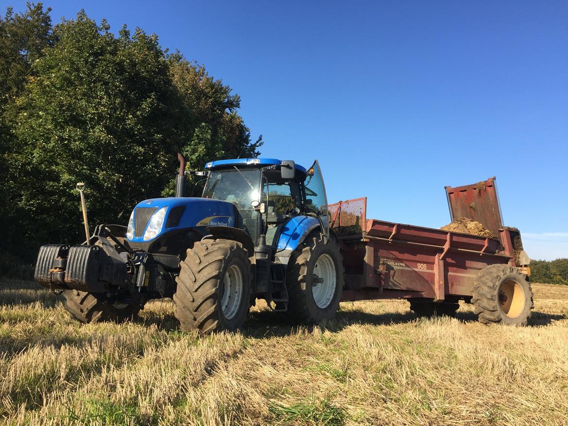 New Holland T7040 - fed dag med møgvognen  billede 12