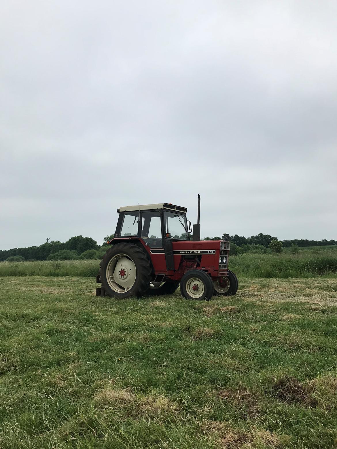 International Harvester 485 - Nede og hente en hø balle billede 47