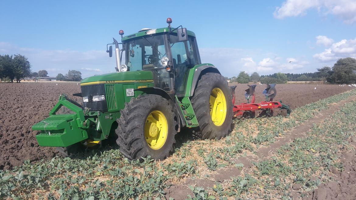 John Deere 6900 - Prøver at pløje den tørre jord i sommeren 2018 billede 42