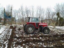 Massey Ferguson 575 - Fik lige lov at gruppe marken så alt vandet kan komme væk billede 11