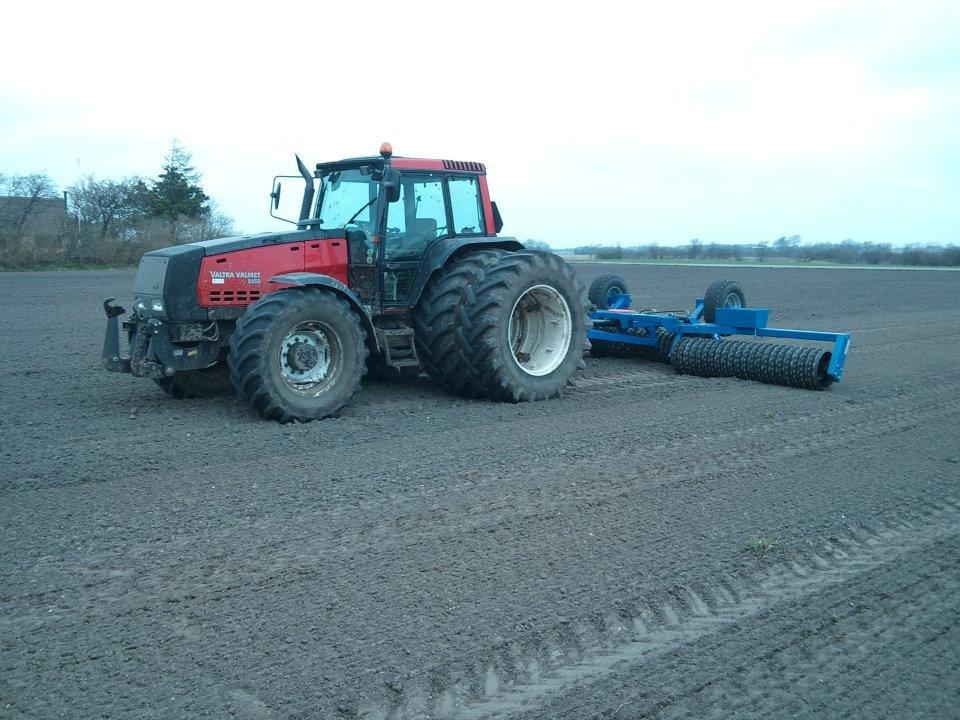 Valtra 8450 - Ude at tromle for naboen, med min hund. billede 11