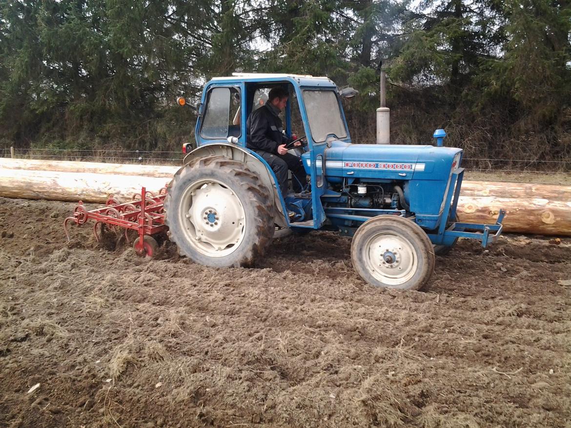 Ford 3000 Midtsjællands efterskole - Den går meget godt med den lille harve. billede 3