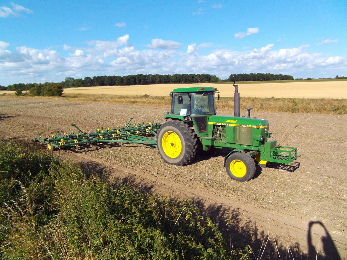 John Deere 4240 - Harver rapsstubben let over 2013. Godt at få luftet den gamle harve lidt igen efter to års stilstand billede 20