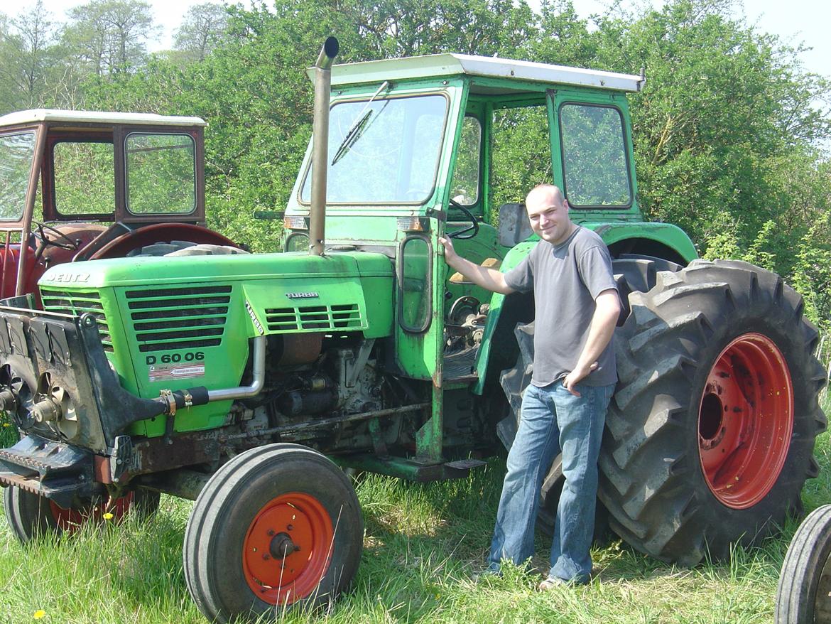 Deutz-Fahr 6006 - Sådan så Deutz'en ud i 2006. Lånte den til 1 træk i Roslev billede 13