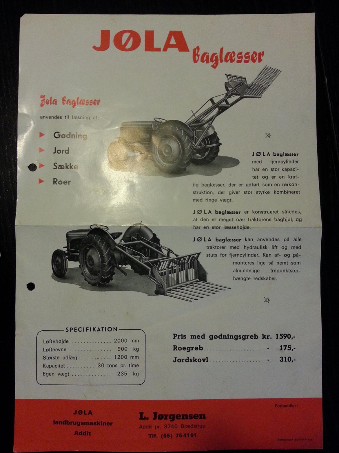 Massey Ferguson 35 - Brochuren til Jøla baglæsseren billede 11